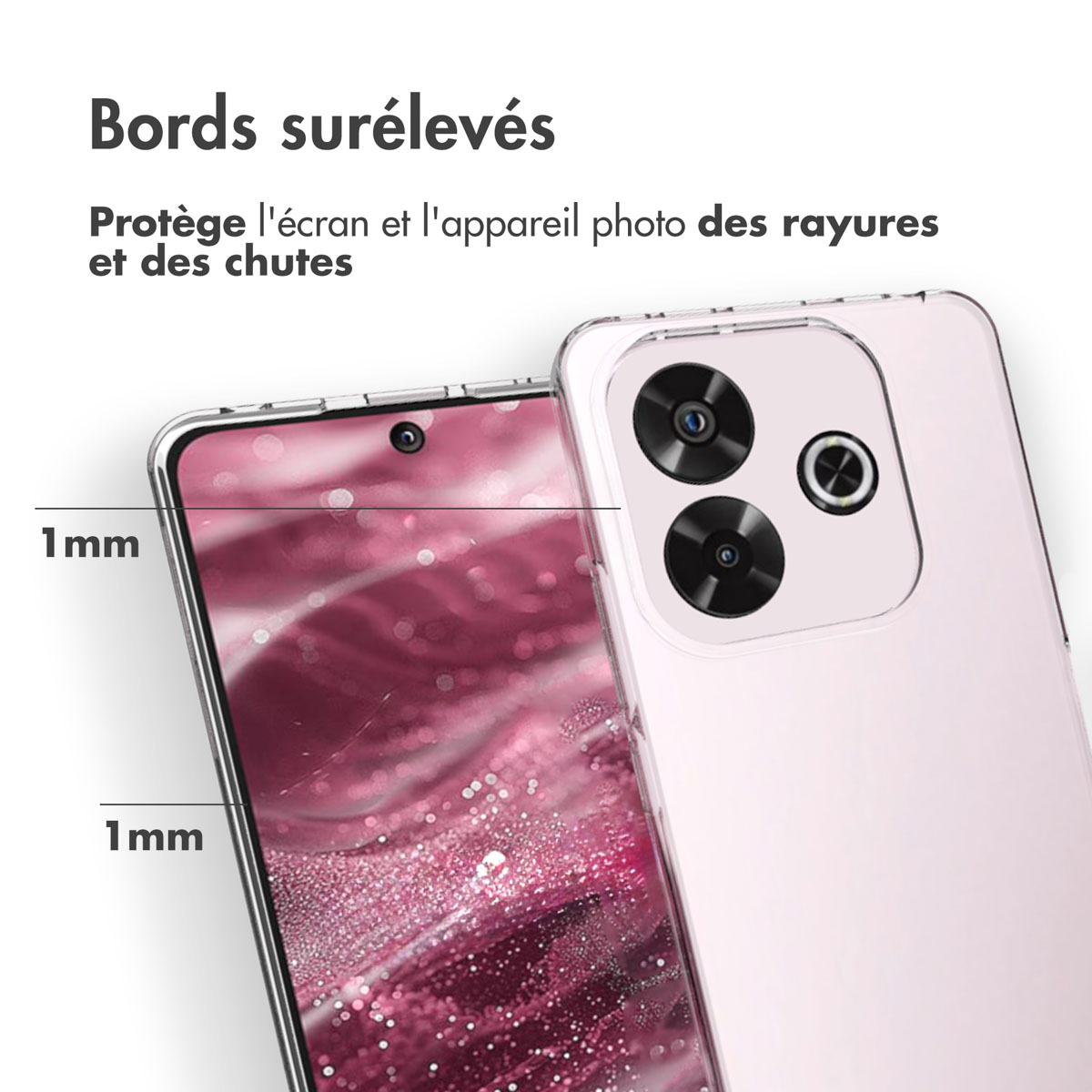 Accezz Clear Backcover Xiaomi Redmi Note 14 (5G) - Transparant - Afbeelding 8