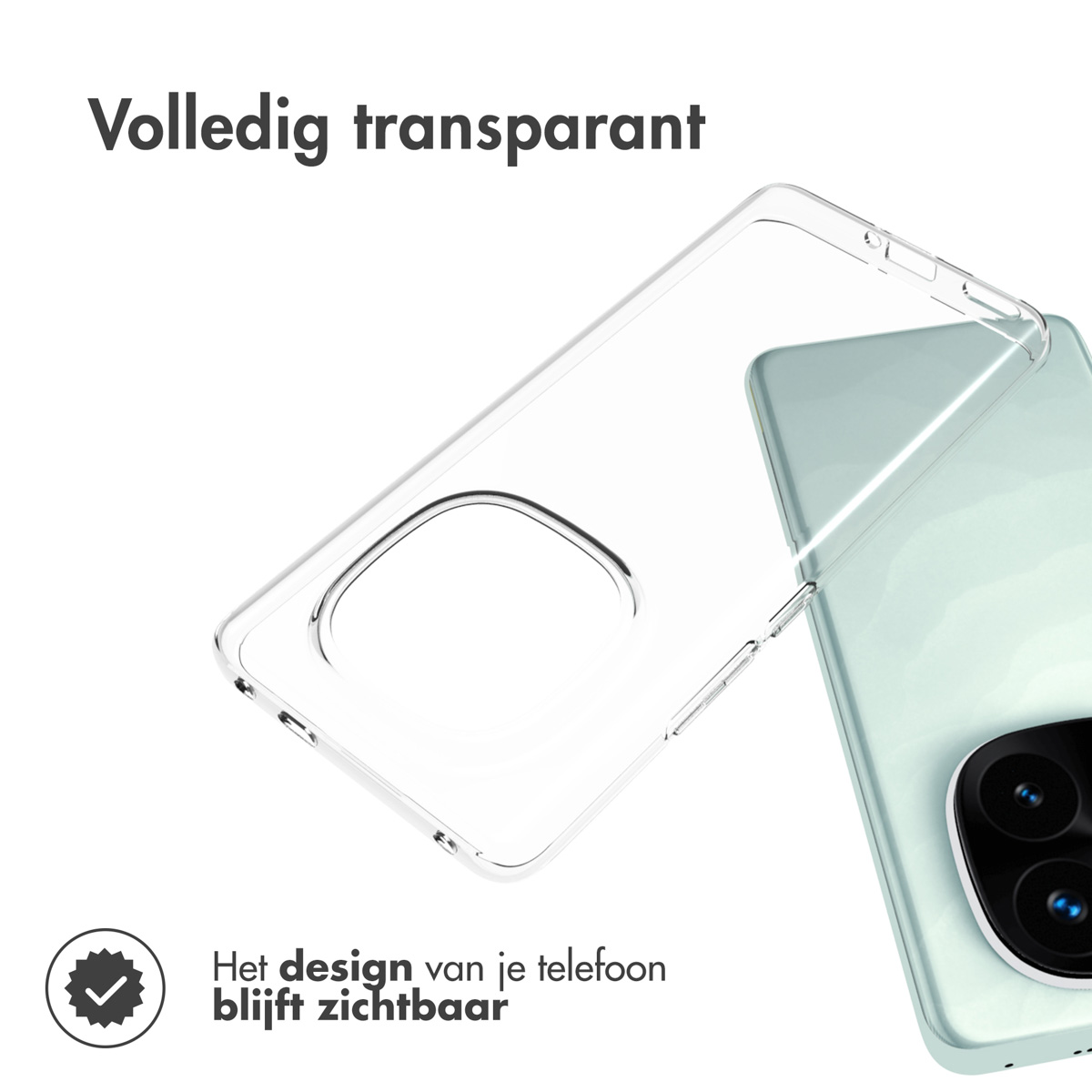 Accezz Clear Backcover Xiaomi Redmi Note 14 Pro Plus (5G) - Transparant - Afbeelding 6