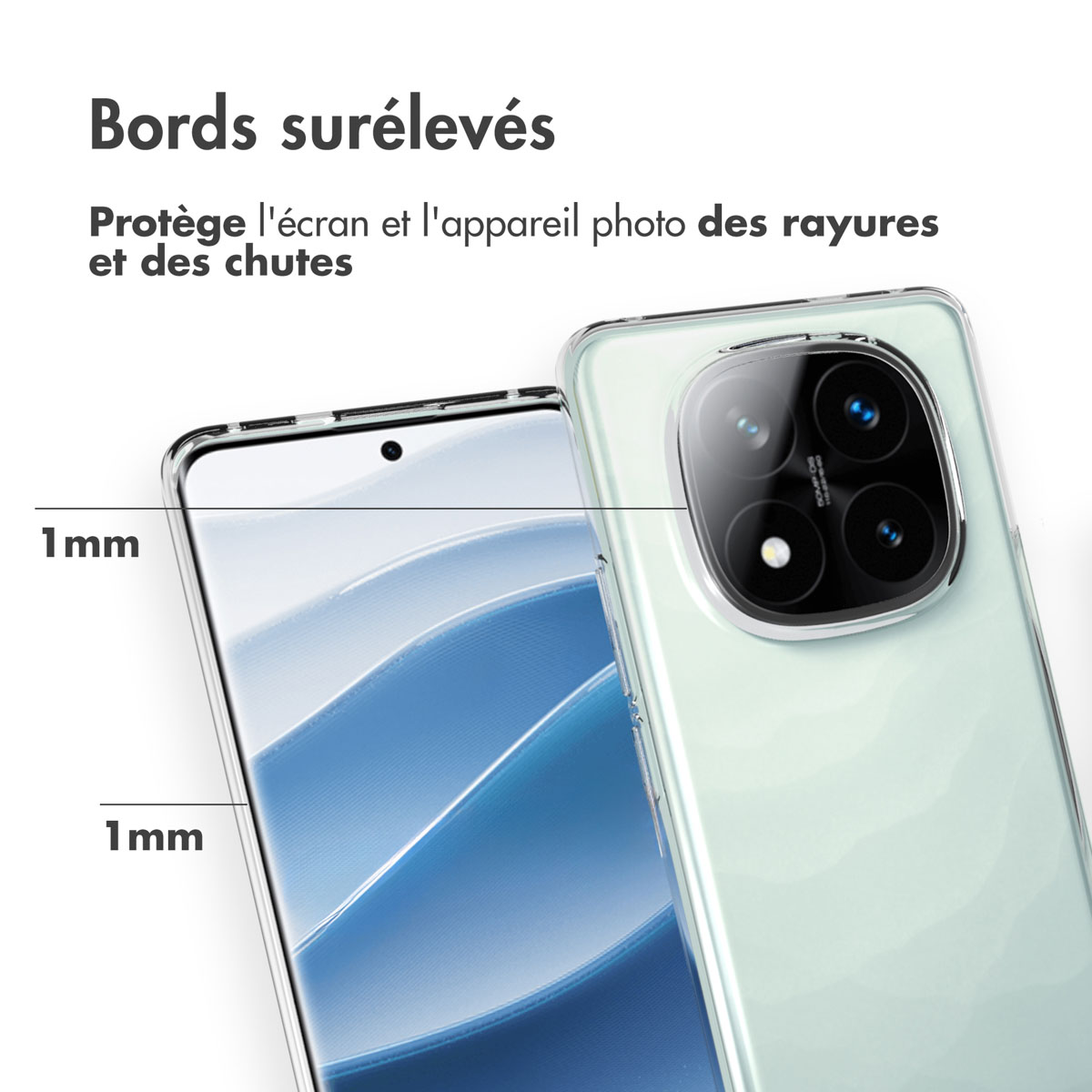Accezz Clear Backcover Xiaomi Redmi Note 14 Pro Plus (5G) - Transparant - Afbeelding 8