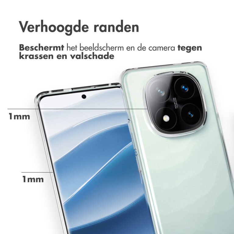 Accezz Clear Backcover Xiaomi Redmi Note 14 Pro Plus (5G) - Transparant - Afbeelding 4