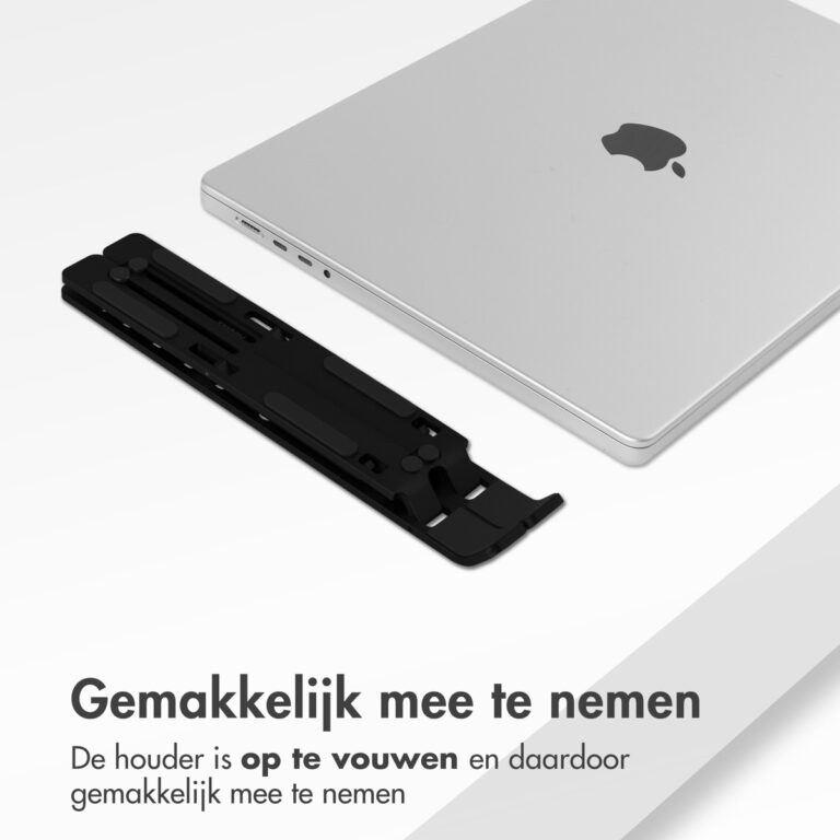 Accezz Laptop houder - Laptop standaard - Verstelbaar en opvouwbaar - Zwart - Afbeelding 8