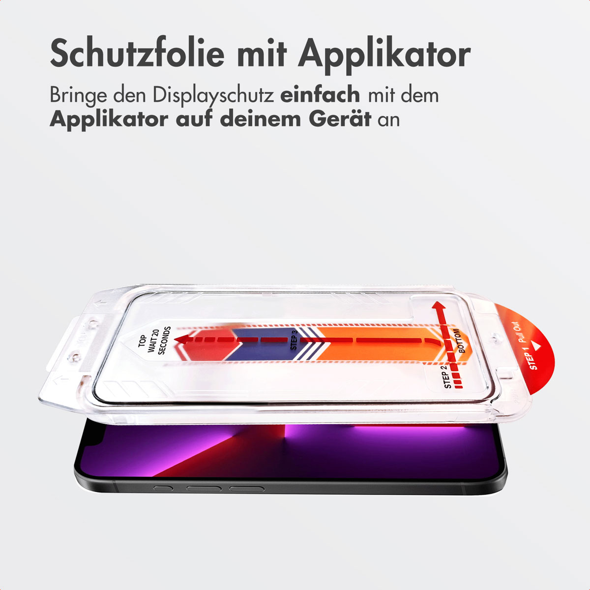 Accezz Gehard Glas Screenprotector + Applicator Apple iPhone 13 / 13 Pro / 14 / 16e - Afbeelding 5