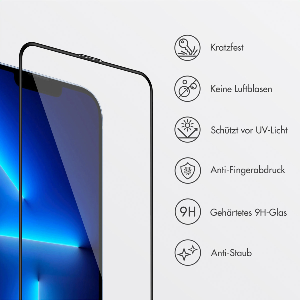 Accezz Gehard Glas Screenprotector + Applicator Apple iPhone 13 Pro Max / 14 Plus - Afbeelding 7