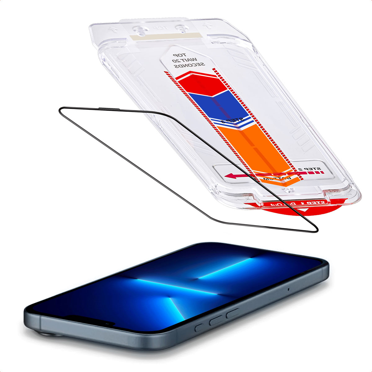 Accezz Gehard Glas Screenprotector + Applicator Apple iPhone 13 Pro Max / 14 Plus - Afbeelding 2