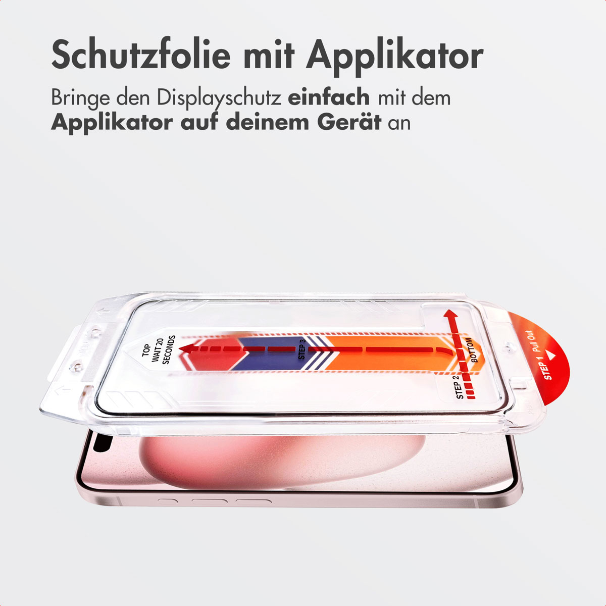 Accezz Gehard Glas Screenprotector + Applicator Apple iPhone 16 / 15 - Afbeelding 5