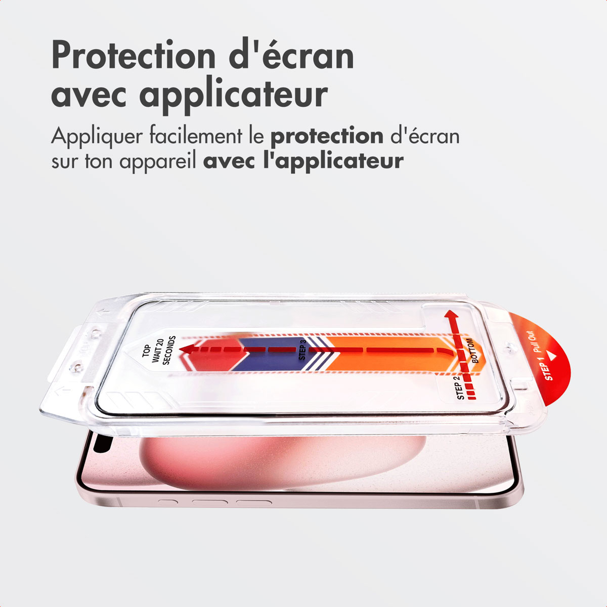Accezz Gehard Glas Screenprotector + Applicator Apple iPhone 16 / 15 - Afbeelding 4