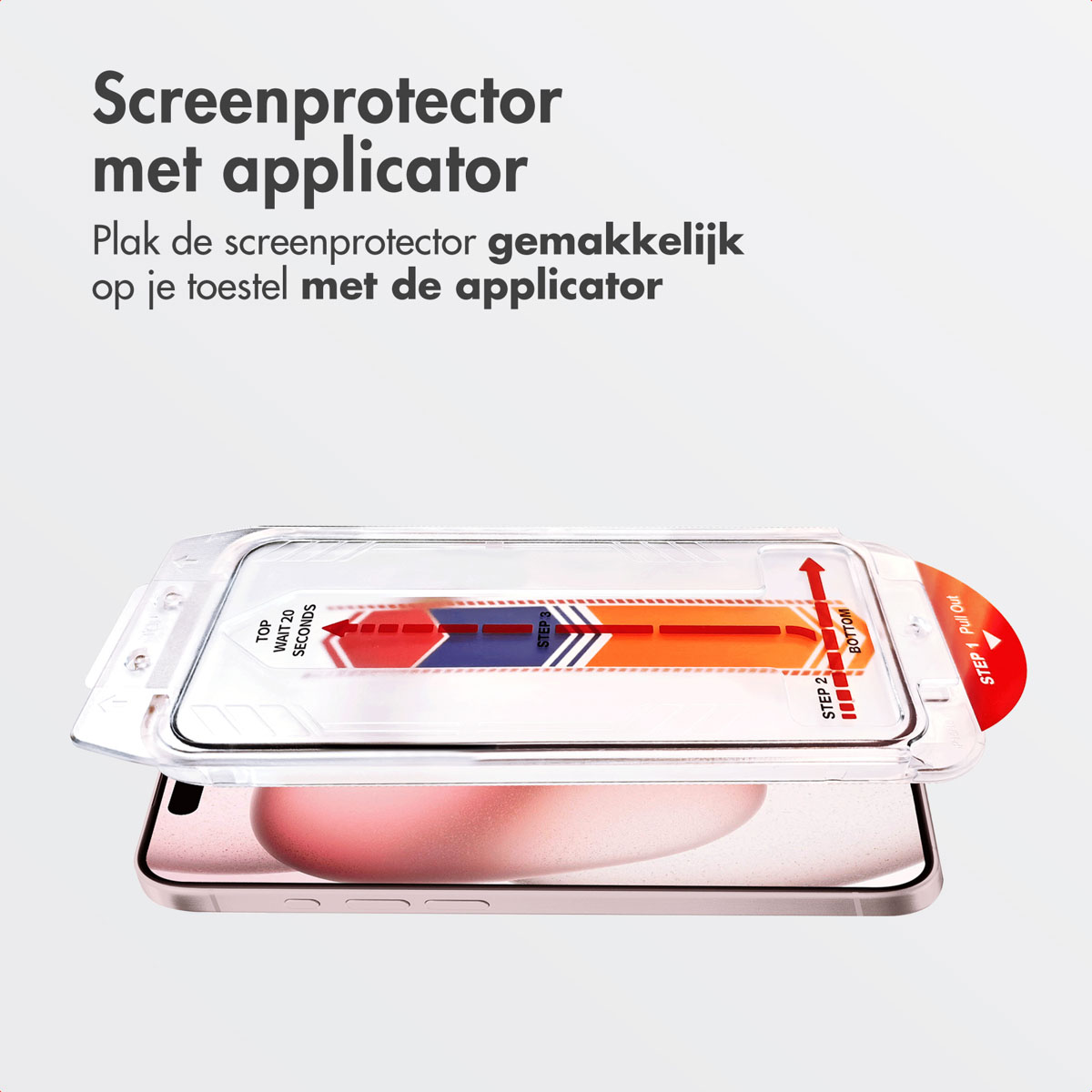 Accezz Gehard Glas Screenprotector + Applicator Apple iPhone 16 / 15 - Afbeelding 6