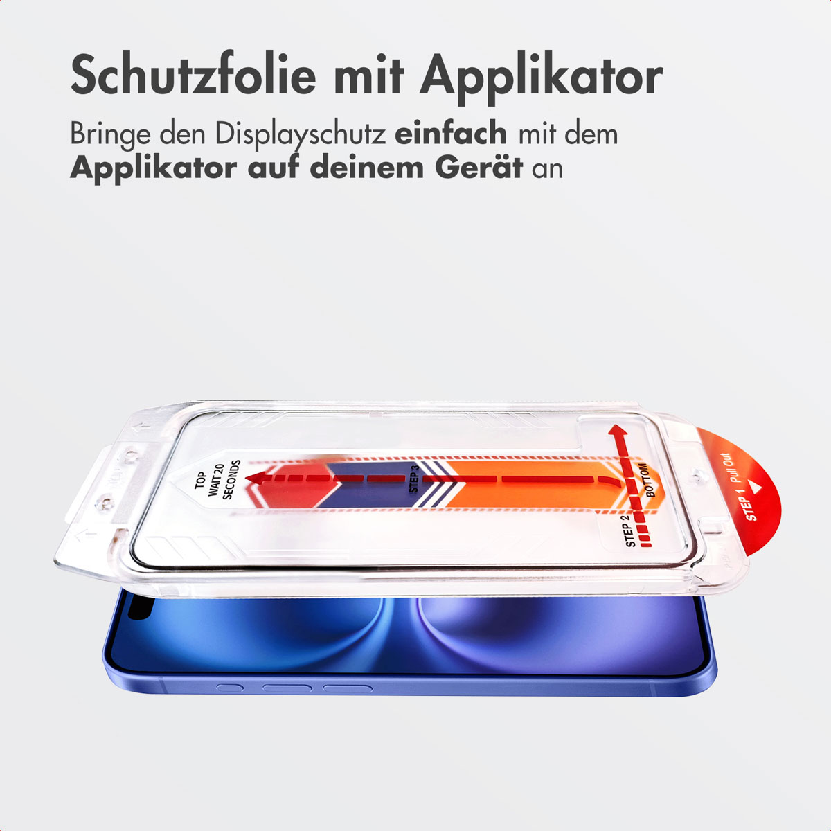 Accezz Gehard Glas Screenprotector + Applicator Apple iPhone 16 Plus / 15 Plus - Afbeelding 5