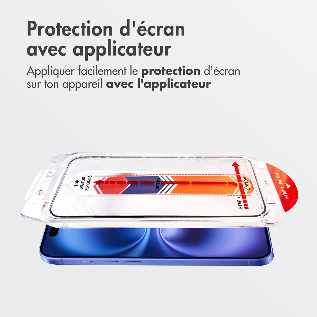 Accezz Gehard Glas Screenprotector + Applicator Apple iPhone 16 Plus / 15 Plus - Afbeelding 4