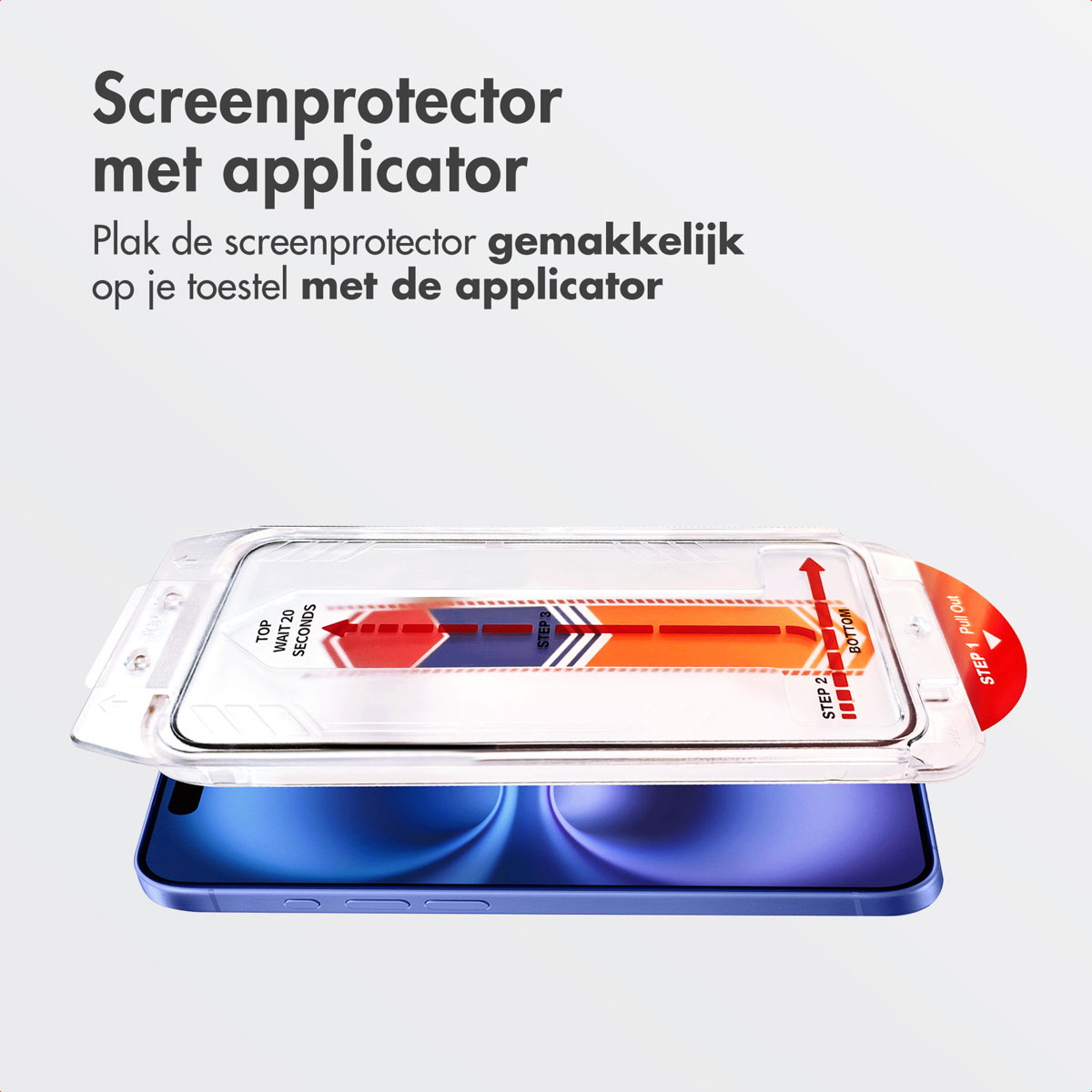 Accezz Gehard Glas Screenprotector + Applicator Apple iPhone 16 Plus / 15 Plus - Afbeelding 6