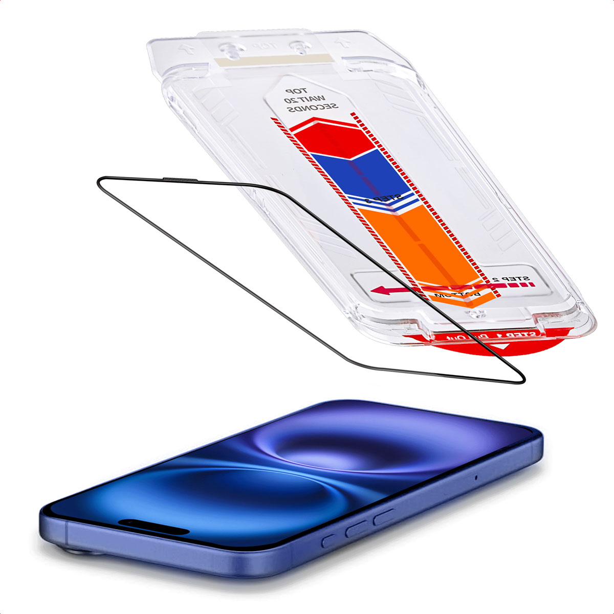 Accezz Gehard Glas Screenprotector + Applicator Apple iPhone 16 Plus / 15 Plus - Afbeelding 3