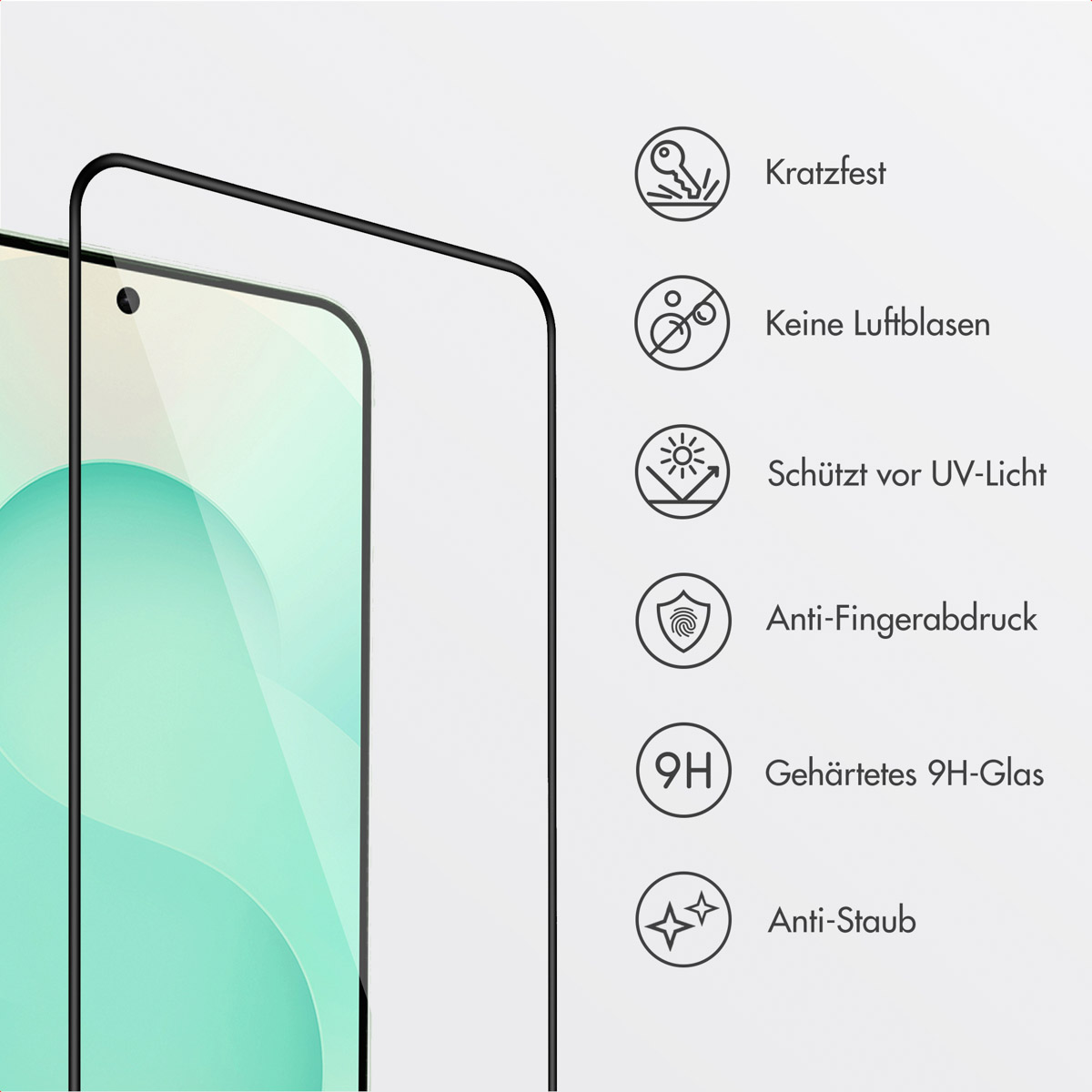 Accezz Gehard Glas Screenprotector + Applicator Samsung Galaxy S24 Plus / S25 Plus - Afbeelding 7