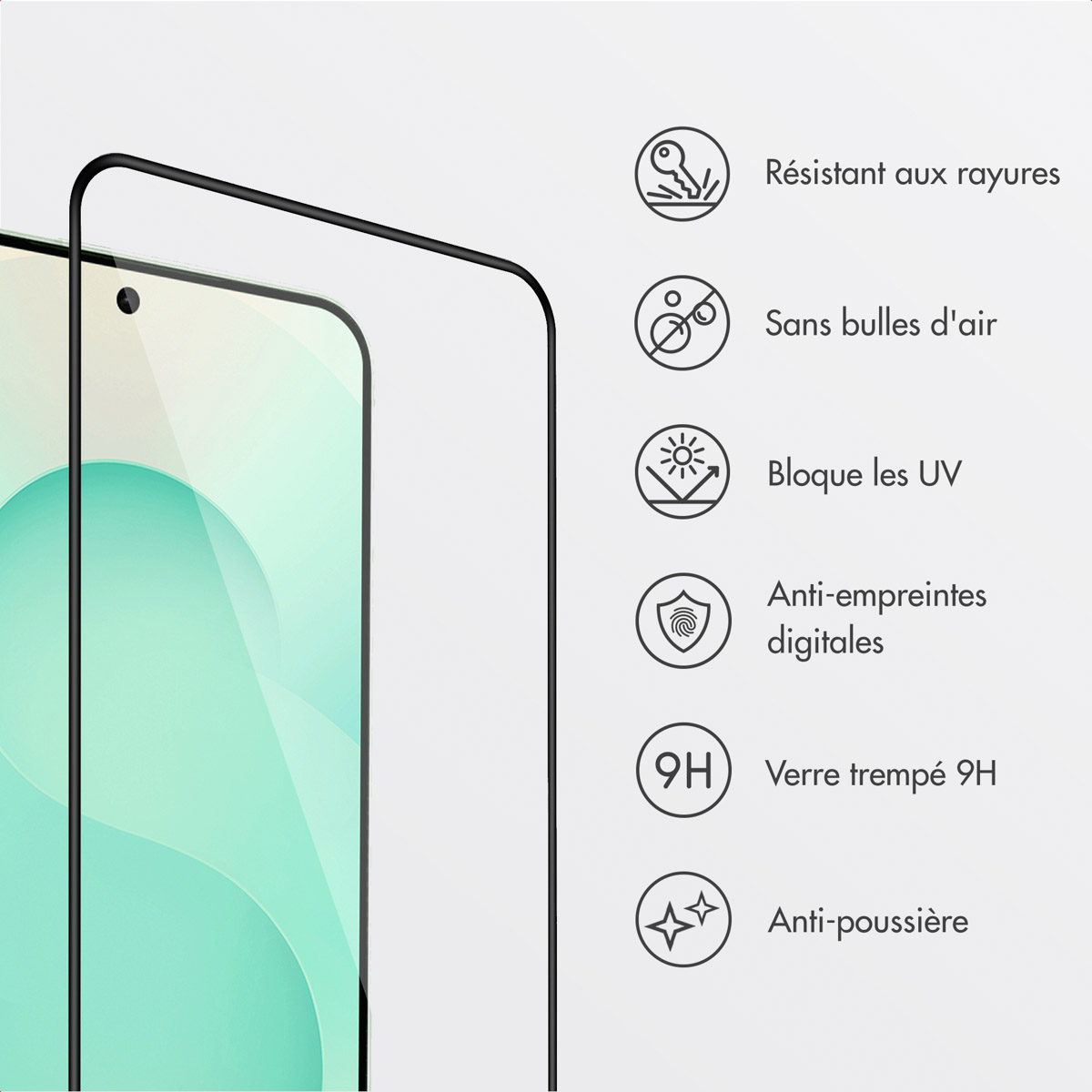 Accezz Gehard Glas Screenprotector + Applicator Samsung Galaxy S24 Plus / S25 Plus - Afbeelding 8