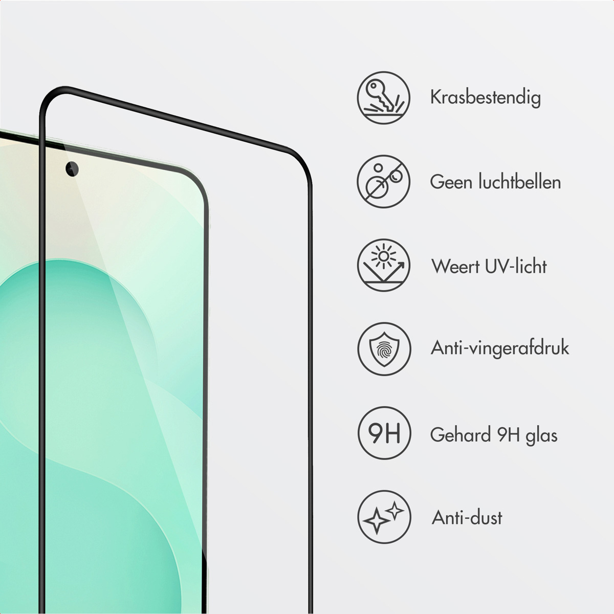 Accezz Gehard Glas Screenprotector + Applicator Samsung Galaxy S24 Plus / S25 Plus - Afbeelding 9