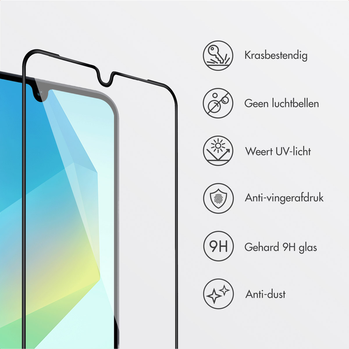 Accezz Gehard Glas Screenprotector + Applicator Samsung Galaxy A16 (4G/5G) / A17 (5G) - Afbeelding 9