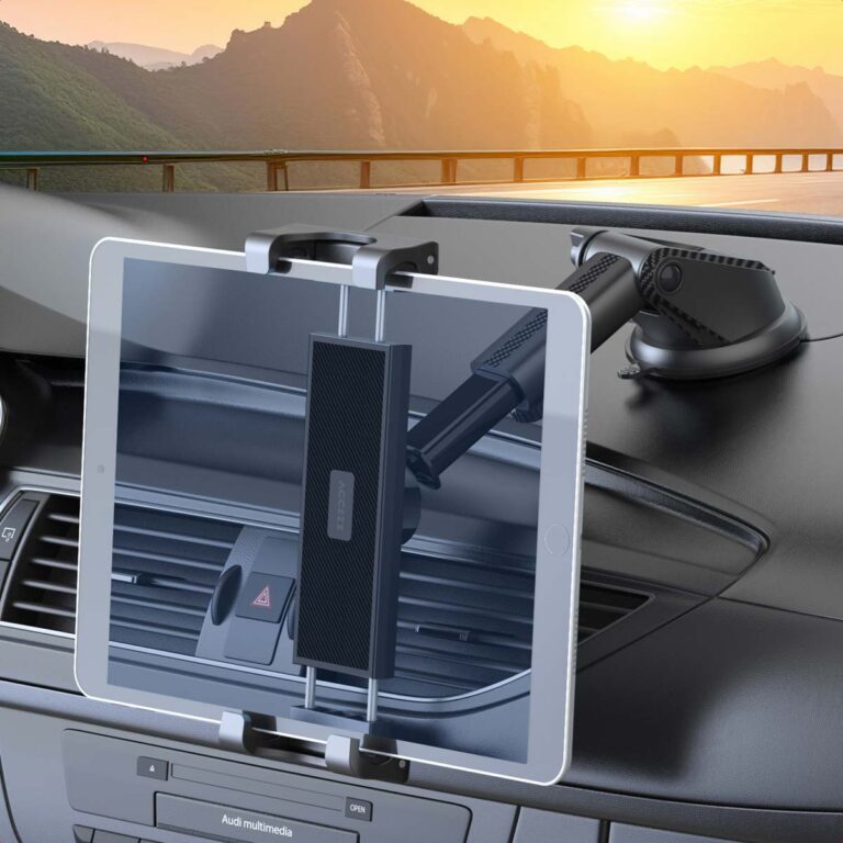 Accezz Tablet houder auto - Dashboard of voorruit - Verstelbaar - Universeel - Zwart - Afbeelding 4