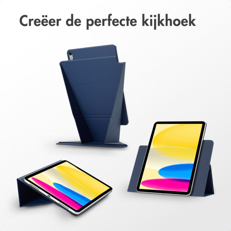 Accezz High Stand tablet case Apple iPad 11 (2025) 11 inch / iPad 10 (2022) 10.9 inch - Donkerblauw - Afbeelding 5
