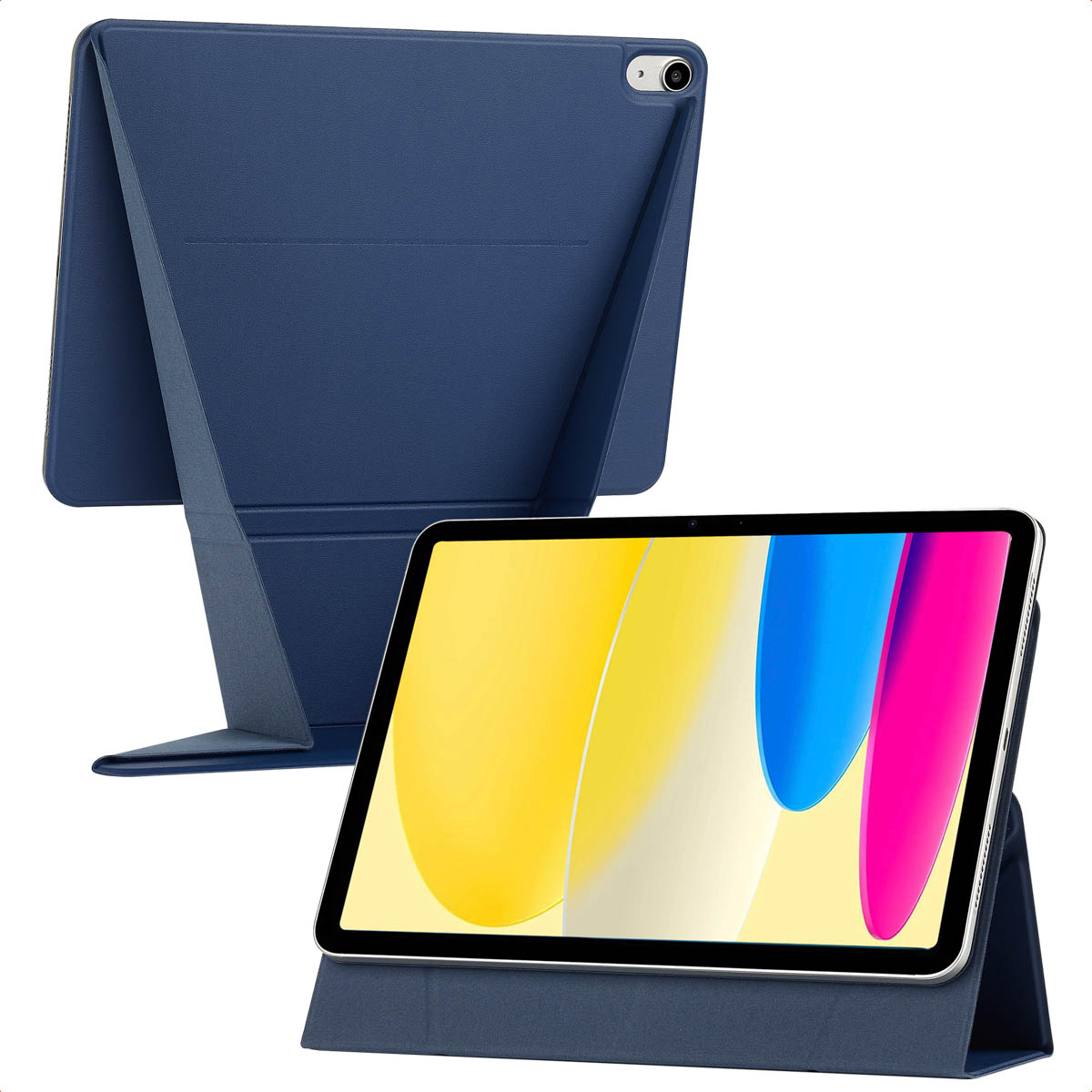 Accezz High Stand tablet case Apple iPad 11 (2025) 11 inch A16 / iPad 10 (2022) 10.9 inch - Donkerblauw - Afbeelding 3