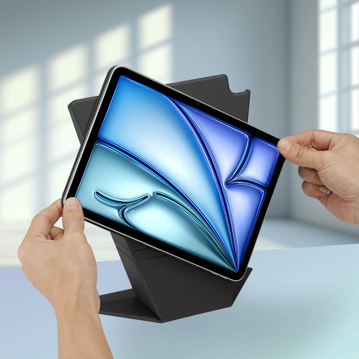 Accezz High Stand tablet case Apple iPad Air 11 inch (2025) M3 / (2024) M2 / Air 5 (2022) / Air 4 (2020) - Zwart - Afbeelding 8