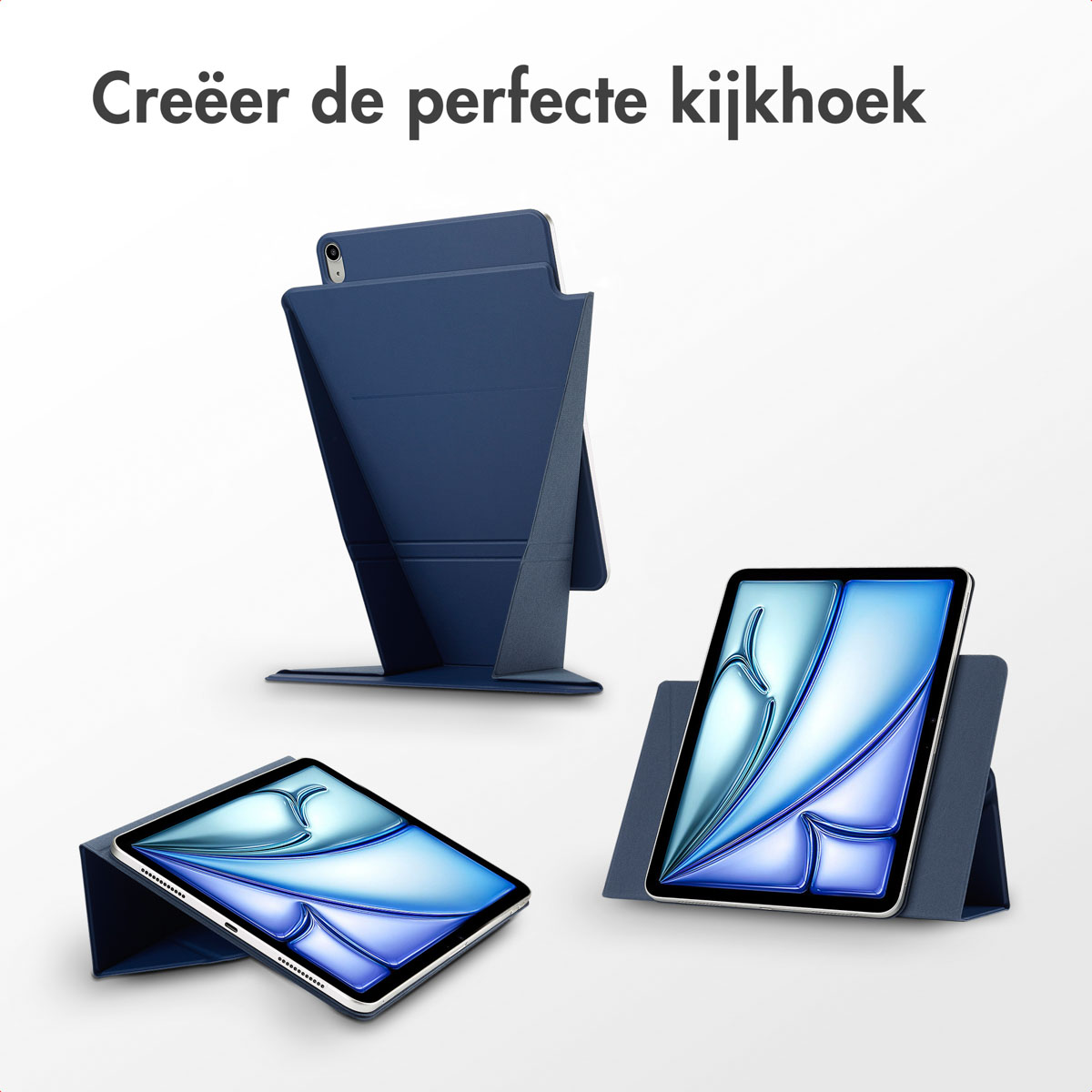 Accezz High Stand tablet case Apple iPad Air 11 inch (2025) M3 / (2024) M2 / Air 5 (2022) / Air 4 (2020) - Donkerblauw - Afbeelding 5