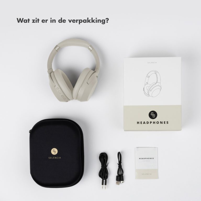 Selencia Urban Play Draadloze Koptelefoon - Active Noise Cancelling (ANC) - Met Opbergcase - Melody Mist - Afbeelding 8