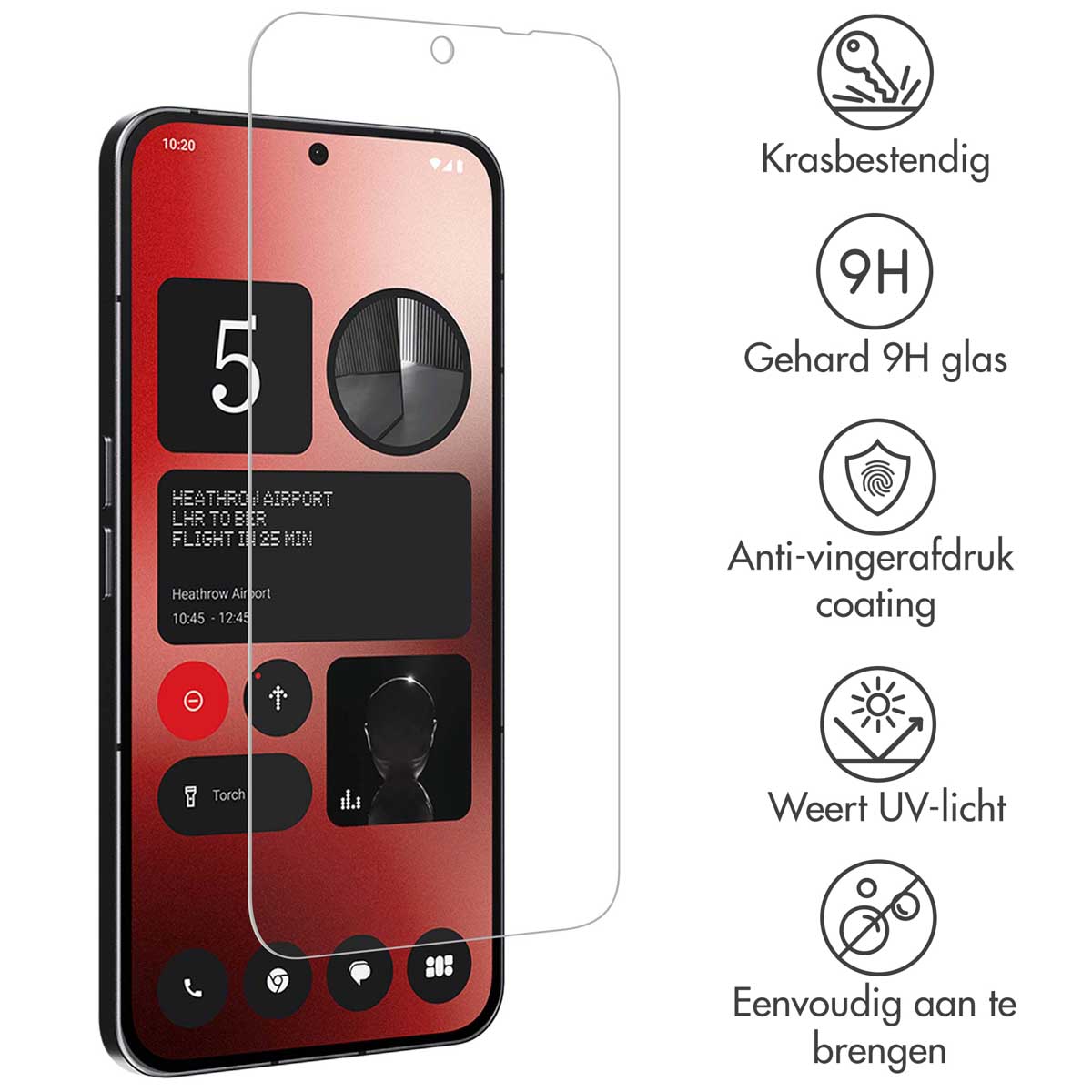 Accezz Gehard Glas Screenprotector Nothing Phone (2a) / (2a) Plus - Afbeelding 4