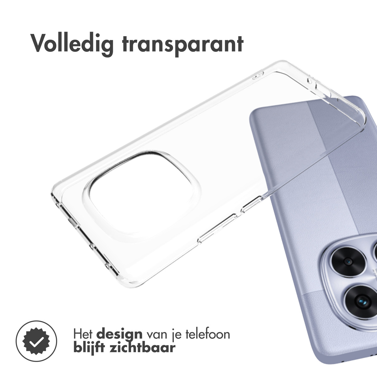 Accezz Clear Backcover Xiaomi Redmi Note 14 Pro (4G) - Transparant - Afbeelding 6