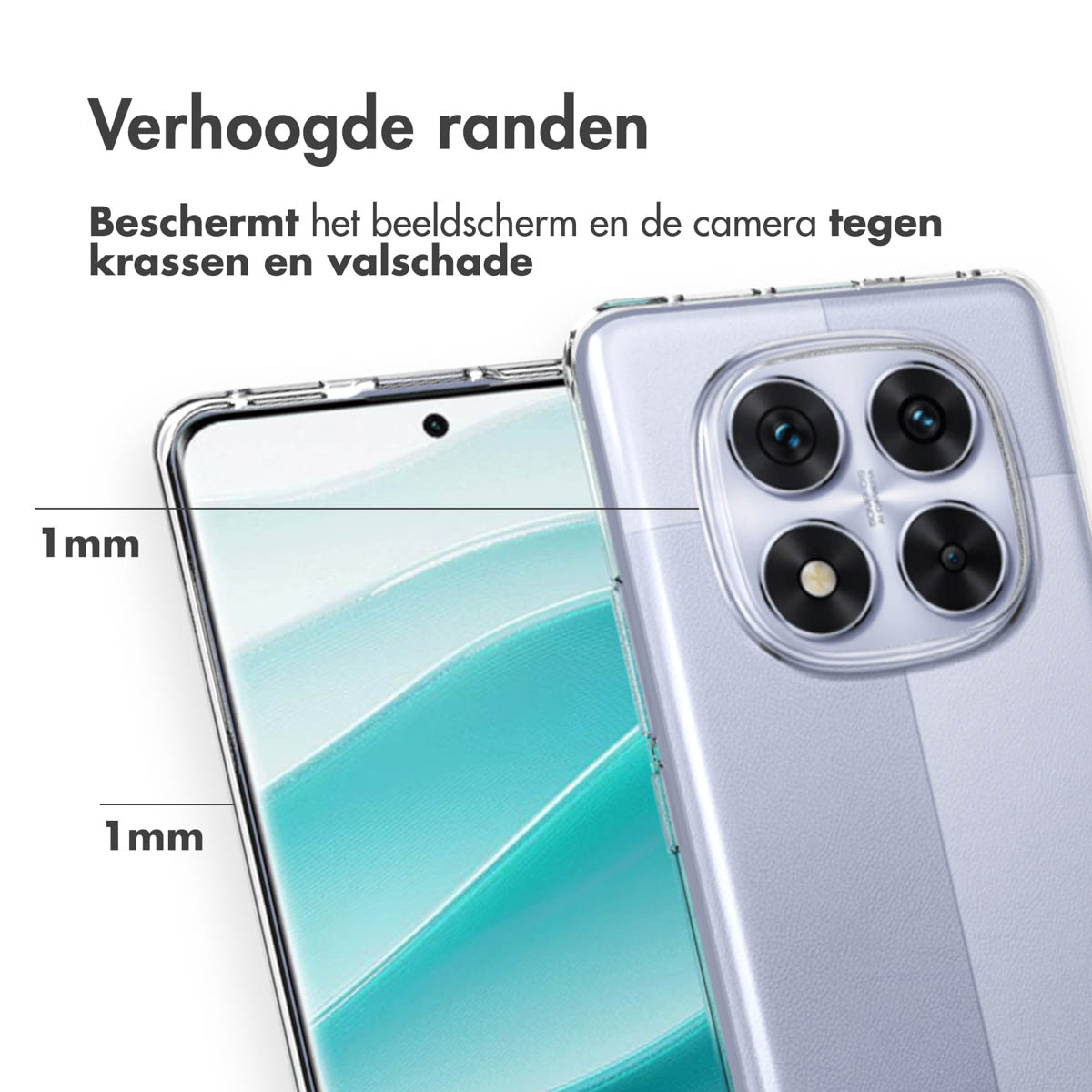 Accezz Clear Backcover Xiaomi Redmi Note 14 Pro (4G) - Transparant - Afbeelding 9