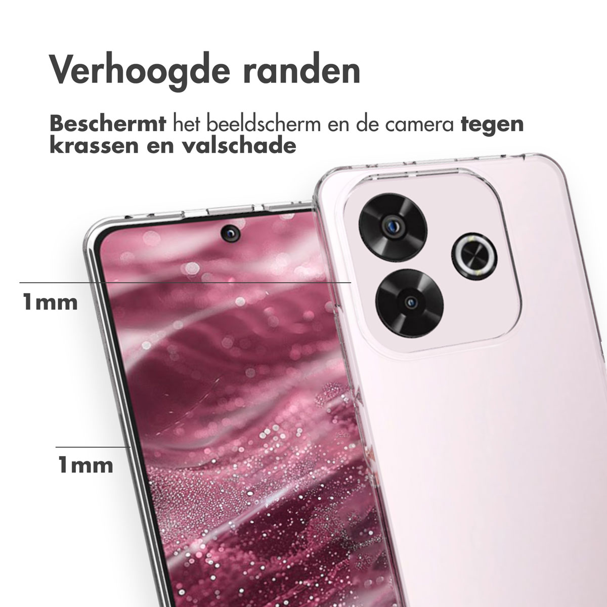 Accezz Clear Backcover Xiaomi Redmi Note 14 (4G) - Transparant - Afbeelding 9