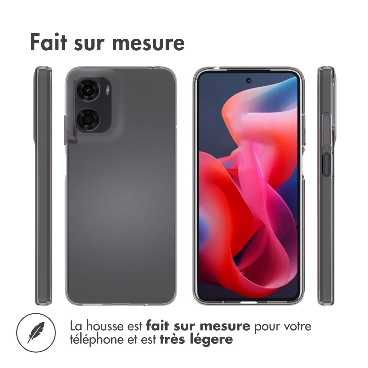 Accezz Clear Backcover Motorola Moto G05 / E15 - Transparant - Afbeelding 8