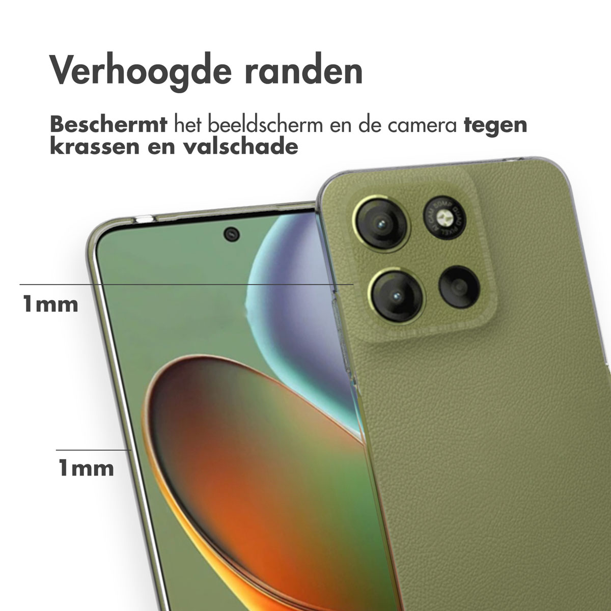 Accezz Clear Backcover Motorola Moto G15 / G15 Power - Transparant - Afbeelding 9