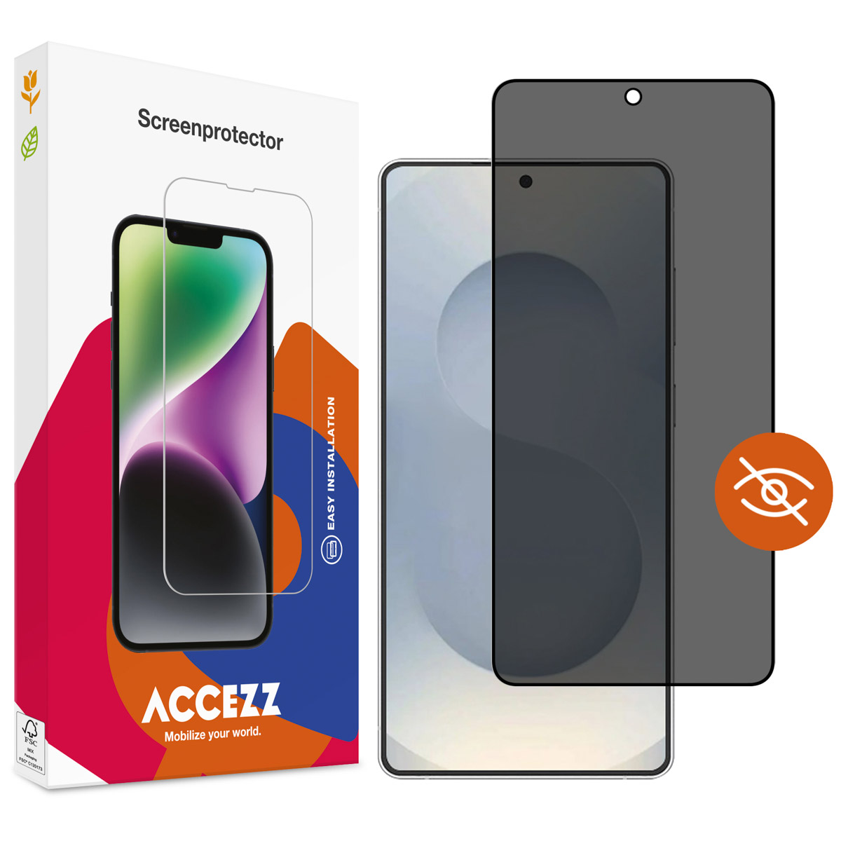 Accezz Gehard Glas Privacy Screenprotector Samsung Galaxy S25 Edge - Afbeelding 7