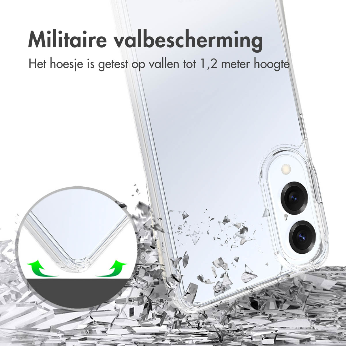 Accezz Xtreme Impact Backcover Samsung Galaxy S25 Edge - Transparant - Afbeelding 4