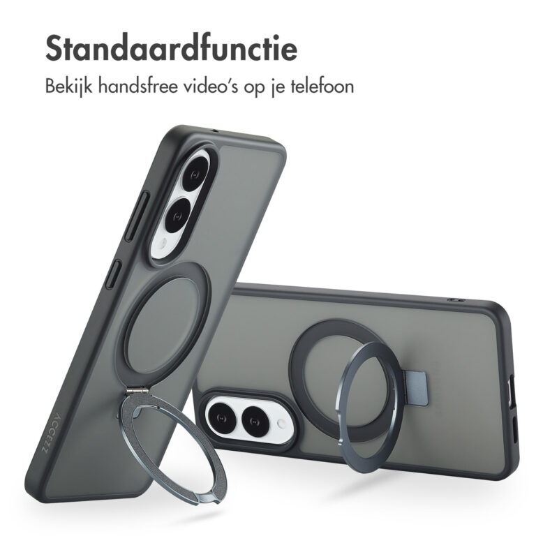 Accezz Ring Stand Backcover met MagSafe Samsung Galaxy S25 Edge - Zwart - Afbeelding 10