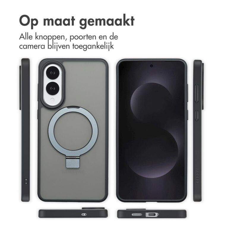Accezz Ring Stand Backcover met MagSafe Samsung Galaxy S25 Edge - Zwart - Afbeelding 8