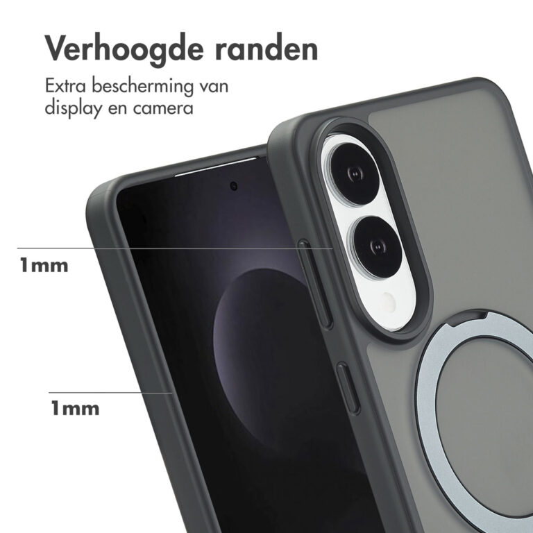 Accezz Ring Stand Backcover met MagSafe Samsung Galaxy S25 Edge - Zwart - Afbeelding 6