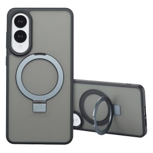 Accezz Ring Stand Backcover met MagSafe Samsung Galaxy S25 Edge - Zwart