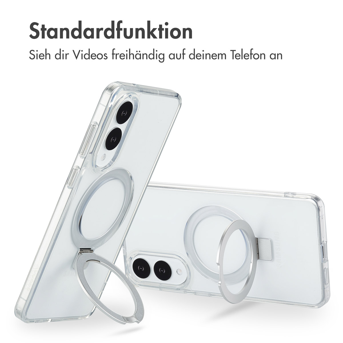 Accezz Ring Stand Backcover met MagSafe Samsung Galaxy S25 Edge - Transparant - Afbeelding 9