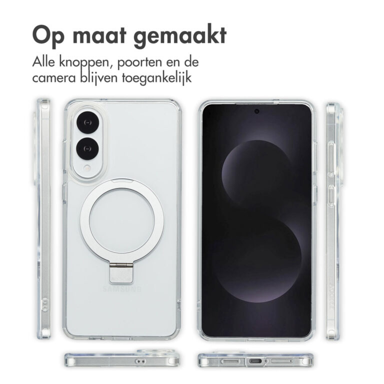 Accezz Ring Stand Backcover met MagSafe Samsung Galaxy S25 Edge - Transparant - Afbeelding 8