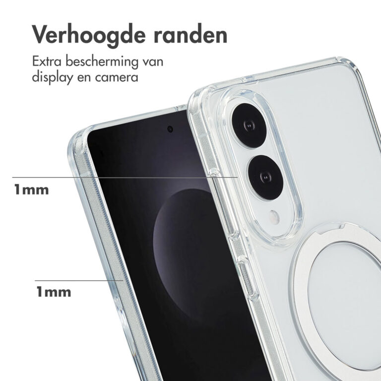 Accezz Ring Stand Backcover met MagSafe Samsung Galaxy S25 Edge - Transparant - Afbeelding 5