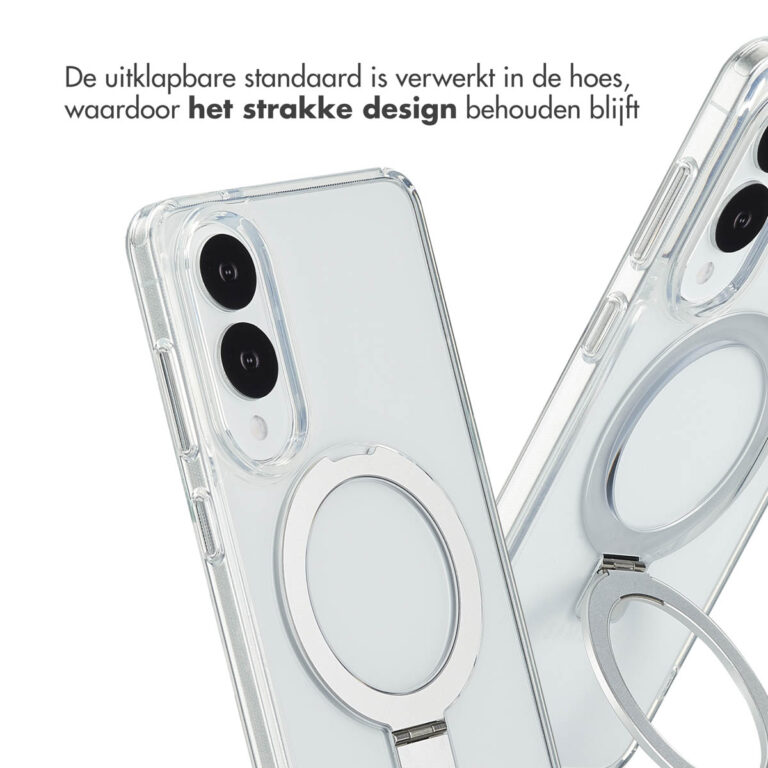 Accezz Ring Stand Backcover met MagSafe Samsung Galaxy S25 Edge - Transparant - Afbeelding 6
