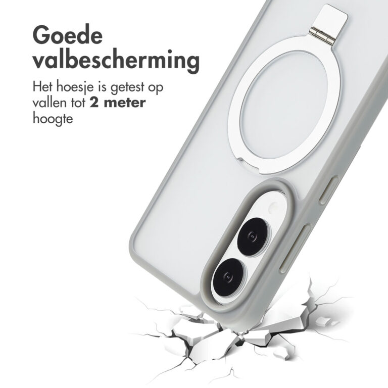 Accezz Ring Stand Backcover met MagSafe Samsung Galaxy S25 Edge - Grey - Afbeelding 9