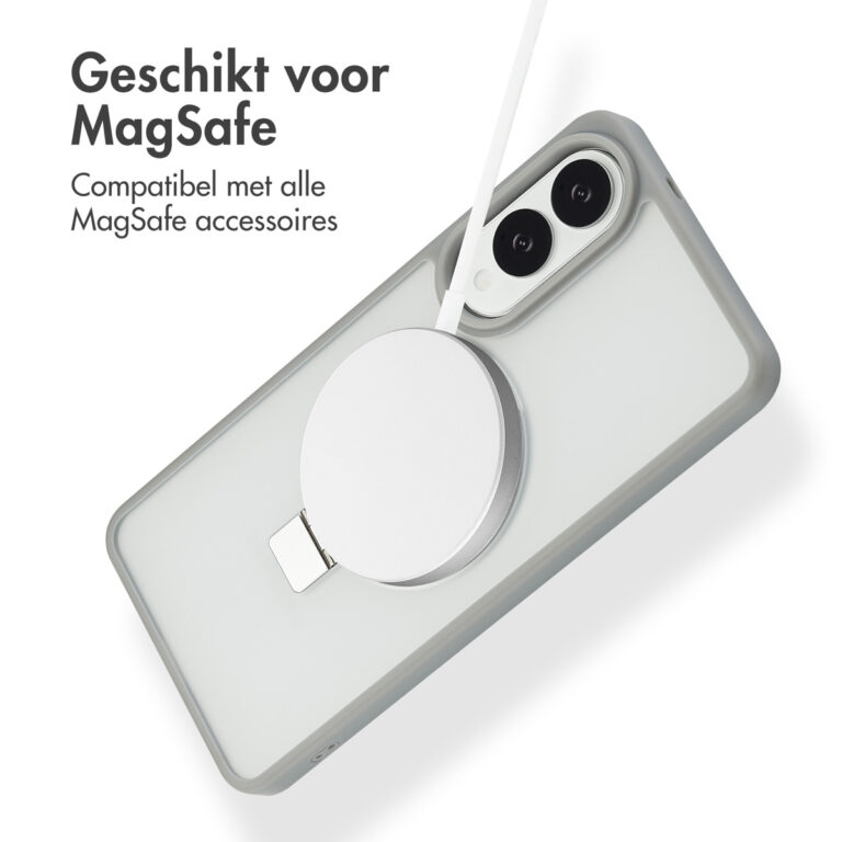 Accezz Ring Stand Backcover met MagSafe Samsung Galaxy S25 Edge - Grey - Afbeelding 7