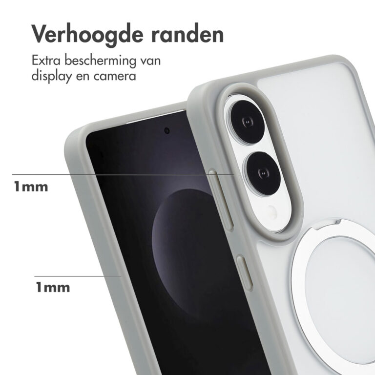 Accezz Ring Stand Backcover met MagSafe Samsung Galaxy S25 Edge - Grey - Afbeelding 6