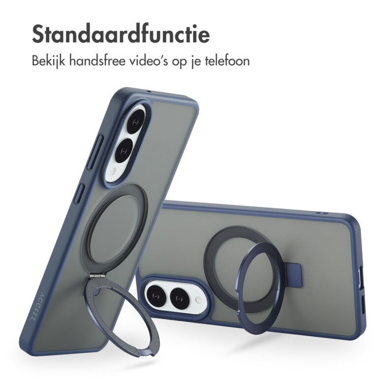 Accezz Ring Stand Backcover met MagSafe Samsung Galaxy S25 Edge - Blue - Afbeelding 10