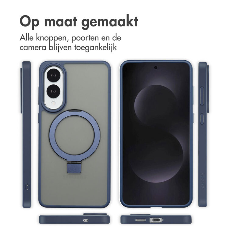 Accezz Ring Stand Backcover met MagSafe Samsung Galaxy S25 Edge - Blue - Afbeelding 8