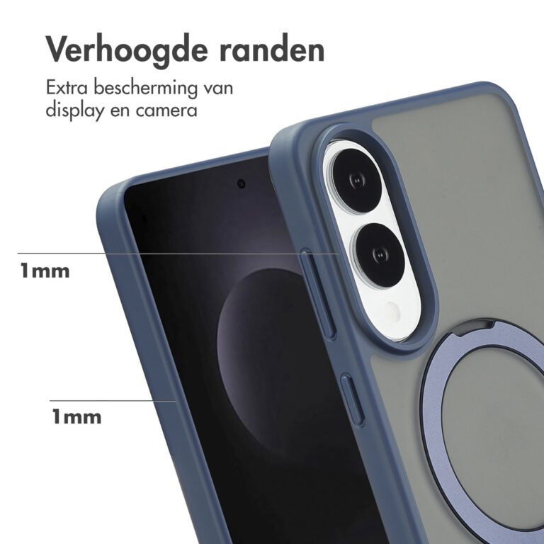 Accezz Ring Stand Backcover met MagSafe Samsung Galaxy S25 Edge - Blue - Afbeelding 6