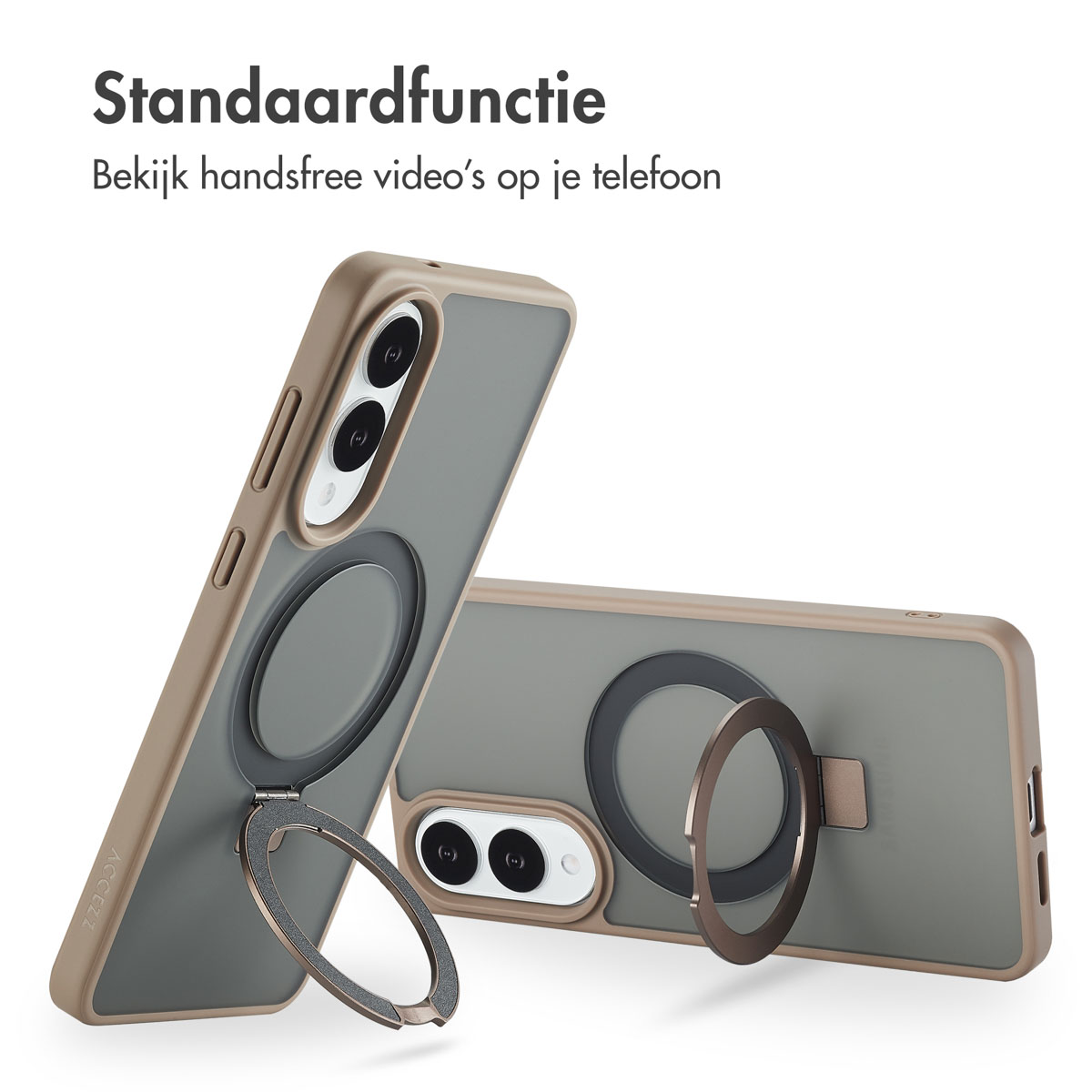 Accezz Ring Stand Backcover met MagSafe Samsung Galaxy S25 Edge - Bruin - Afbeelding 8