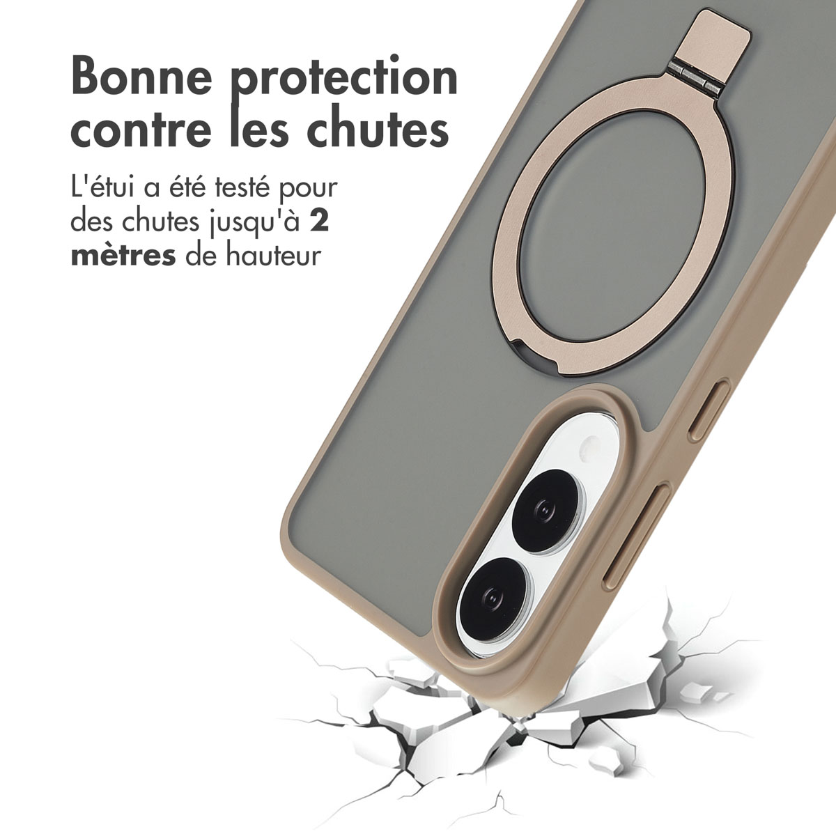 Accezz Ring Stand Backcover met MagSafe Samsung Galaxy S25 Edge - Bruin - Afbeelding 10