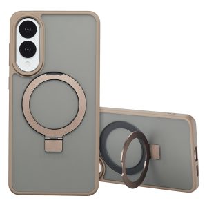 Accezz Ring Stand Backcover met MagSafe Samsung Galaxy S25 Edge - Bruin